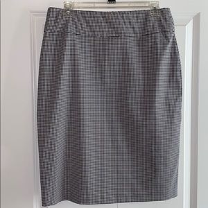 Black & White checkered pencil skirt